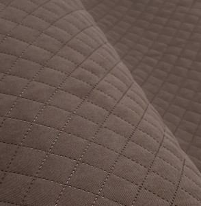 35mb OUTLET Tkanina HAITI Brązowa Pikowana 3x3cm Materiał tapicerski obiciowy meblowy