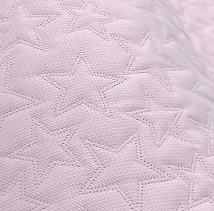 28mb OUTLET VELVET różowy pikowany w Gwiazdki. Tkanina wyściółkowa Minky Plusz Materiał wyściółkowy