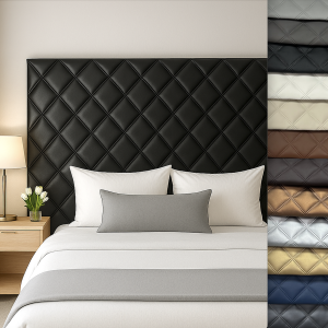 20mb Tapicerka na Wezgłowie Zagłówek do łóżka z Ekoskóry pikowanej w romby 7x7cm Dekoracyjne