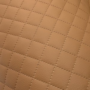 15mb OUTLET SOFT Jasny Brąz Eco Eko skóra pikowana 3x3 Tkanina tapicerska Materiał obiciowy meblowy