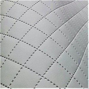 3mb OUTLET SOFT Jasno szara Eco Eko skóra pikowana 3x3 Tkanina tapicerska Materiał obiciowy meblowy