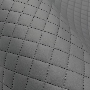 27mb OUTLET SOFT Grafit Eco Eko skóra pikowana 3x3 Tkanina tapicerska Materiał obiciowy meblowy