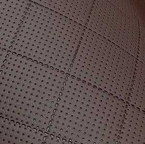 21,5mb OUTLET Ekoskóra SOFT wenge pikowana w romby 5x5cm Perforowana Tkanina Skaj Derma Obiciowa Wodoodporna