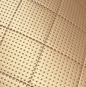 23mb OUTLET Ekoskóra SOFT złota pikowana w romby 5x5cm Perforowana Tkanina Skaj Derma Obiciowa Wodoodporna