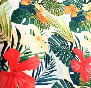 22mb OUTLET HOLIDAY Odcienie zielonego Tkanina drukowana gładka meblowa Obiciowa Materiał Kwiaty