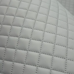 5mb OUTLET SOFT Jasno szara Eco Eko skóra pikowana 3x3 na piance Tkanina tapicerska Materiał obiciowy meblowy