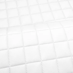 11mb OUTLET SOFT Biała Eco Eko skóra pikowana 5x5 na piance Tkanina tapicerska Materiał obiciowy meblowy