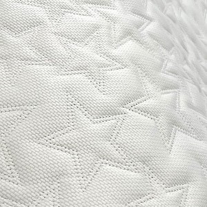 29mb OUTLET VELVET delikatny krem pikowany w Gwiazdki. Tkanina wyściółkowa Minky Plusz Materiał wyściółkowy